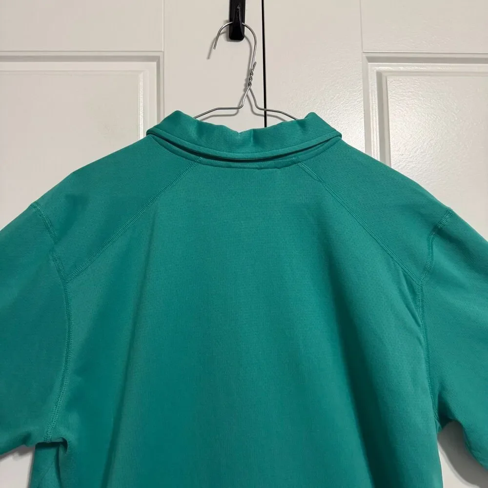 The North Face Mens Flash Dry Polo‎ Shirt Large Performance Stretch Teal Golf